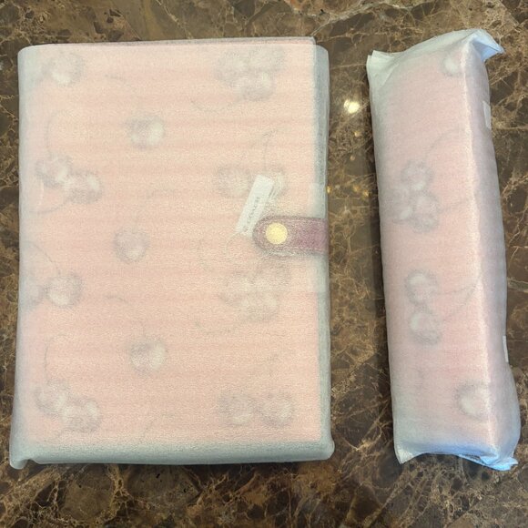 NWT Coach Notebook and Pencil Case Set in Pink Cherry Print - Picture 3 of 7